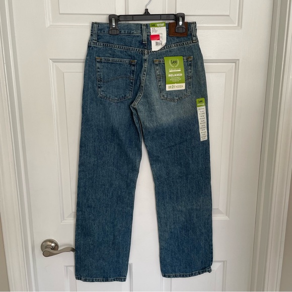 Lee Premium Select Relaxed Straight Leg Jeans Adjustable Waist Size 14 N… - Picture 2 of 9